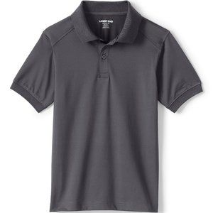 Lands' End School Uniform Rapid Dry Polo, Boy, Gray, NWT